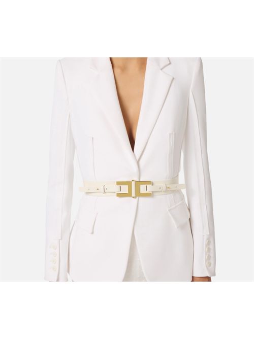 LEATHER BELT ELISABETTA FRANCHI | CT50S61E2360 avorio